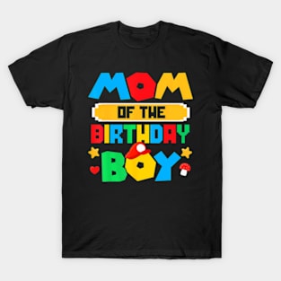 Mom Of The Birthday Boy Game Gaming Mom And Dad Family T-Shirt